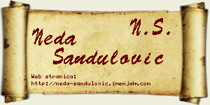 Neda Sandulović vizit kartica
